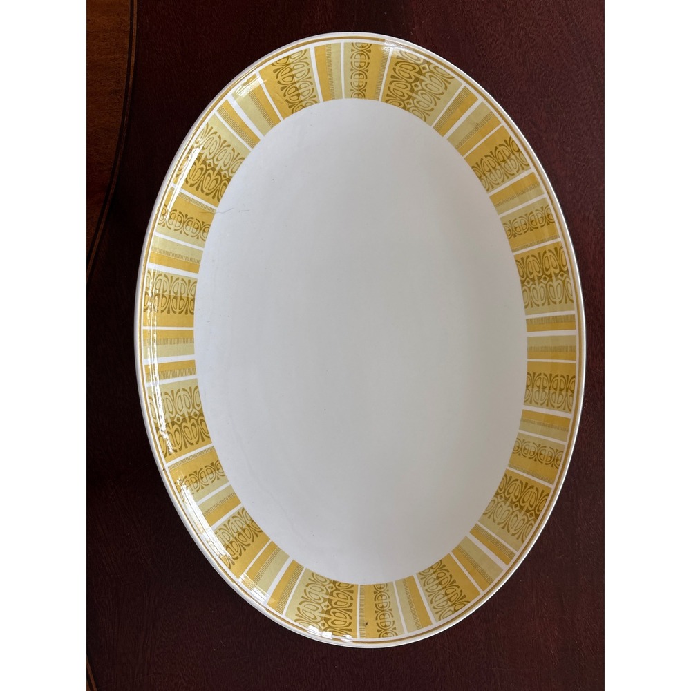 Vintage‎ 60's Franciscan Whitestone Ware Antigua Oval Serving Platter MCM
